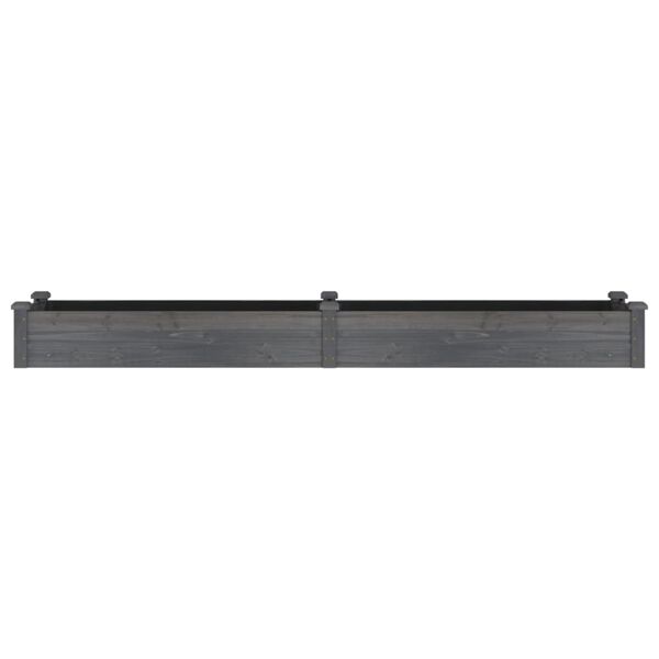 vidaXL Ζαρντινιέρα Υπερυψ. με Επένδυση Γκρι 240x45x25 εκ. Μασίφ Ελάτη