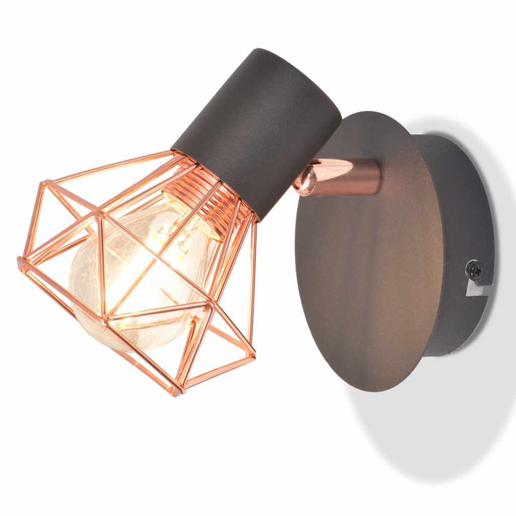 vidaXL Απλίκες Τοίχου 2 τεμ. με 2 Λαμπτήρες LED Filament 8 W