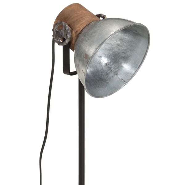 vidaXL Φωτιστικό Γραφείου 25 W Vintage Ασημί 17x17x50 εκ. Ε27