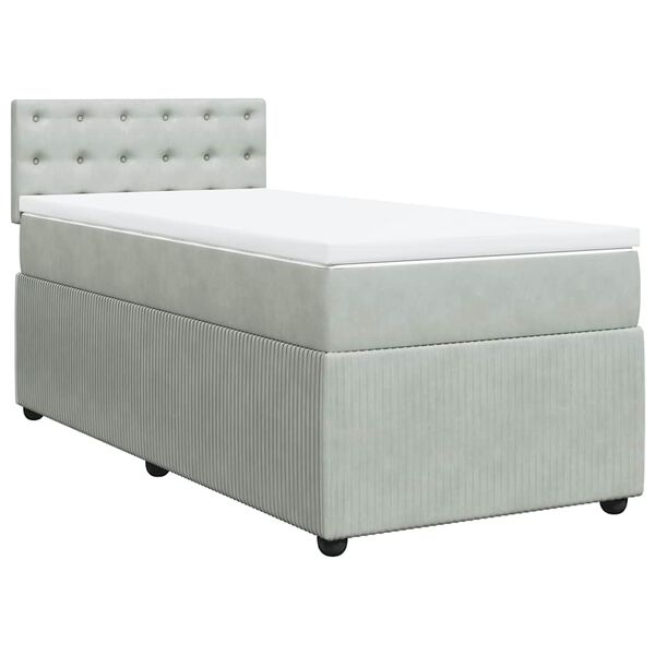 vidaXL &Kappa;&rho;&epsilon;&beta;ά&tau;&iota; Boxspring &mu;&epsilon; &Sigma;&tau;&rho;ώ&mu;&alpha; &Alpha;&nu;&omicron;&iota;&chi;&tau;ό &Gamma;&kappa;&rho;&iota; 100x200 &epsilon;&kappa;. &Beta;&epsilon;&lambda;&omicron;ύ&delta;&iota;&nu;&omicron;