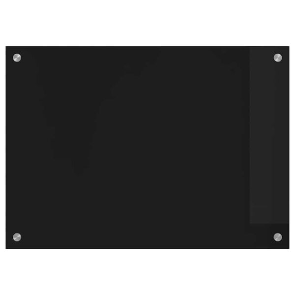 vidaXL Πίσω Πάνελ Κουζίνας Μαύρο 70 x 50 cm σκληρυμένο γυαλί