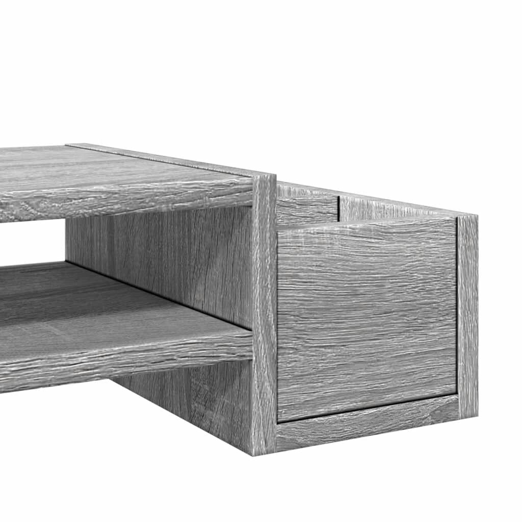 vidaXL Βάση Οθόνης με Αποθ. Γκρι Sonoma 100x27x15 εκ. Επεξεργ. Ξύλο