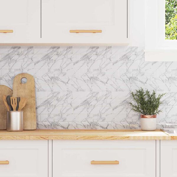 vidaXL &Pi;&lambda;&alpha;&kappa;ά&kappa;&iota; Subway 10 pcs &Lambda;&epsilon;&upsilon;&kappa;ό &Mu;ά&rho;&mu;&alpha;&rho;&omicron; 30,5 x 30,5 &epsilon;&kappa;