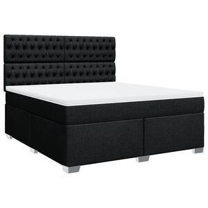 vidaXL &Kappa;&rho;&epsilon;&beta;ά&tau;&iota; Boxspring &mu;&epsilon; &Sigma;&tau;&rho;ώ&mu;&alpha; &Mu;&alpha;ύ&rho;&omicron; 180x200 &epsilon;&kappa;. &Upsilon;&phi;&alpha;&sigma;&mu;ά&tau;&iota;&nu;&omicron;