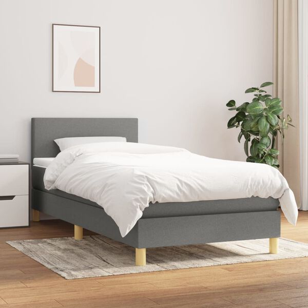 vidaXL &Kappa;&rho;&epsilon;&beta;ά&tau;&iota; Boxspring &mu;&epsilon; &Sigma;&tau;&rho;ώ&mu;&alpha; &Sigma;&kappa;&omicron;ύ&rho;&omicron; &Gamma;&kappa;&rho;&iota; 90x200 &epsilon;&kappa;. &Upsilon;&phi;&alpha;&sigma;&mu;ά&tau;&iota;&nu;&omicron;