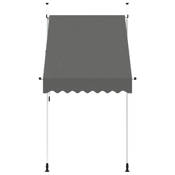 vidaXL Τέντα Συρόμενη Χειροκίνητη Ανθρακί 150 εκ.