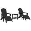 vidaXL Έπιπλα Χαλάρωσης Κήπου 3 pcs Μαύρο 38 x 38 x 46cm Πλαστικό