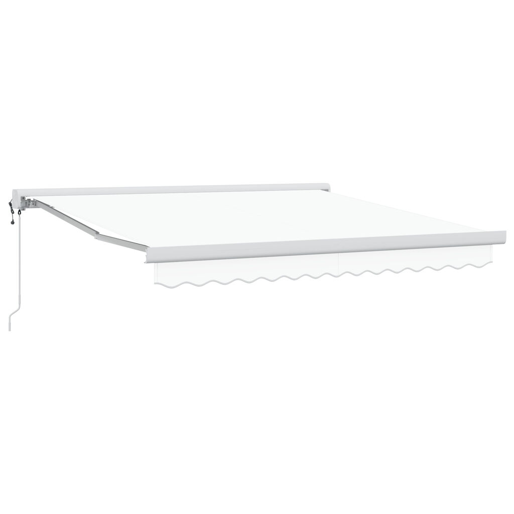 vidaXL Αυτόματη Ανασυρόμενη Τέντα Λευκή 350x250 εκ.