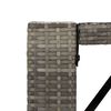 vidaXL Τραπέζι Μπαρ με Γυάλ. Επιφάνεια Γκρι 145x80x110 εκ. Συνθ. Ρατάν