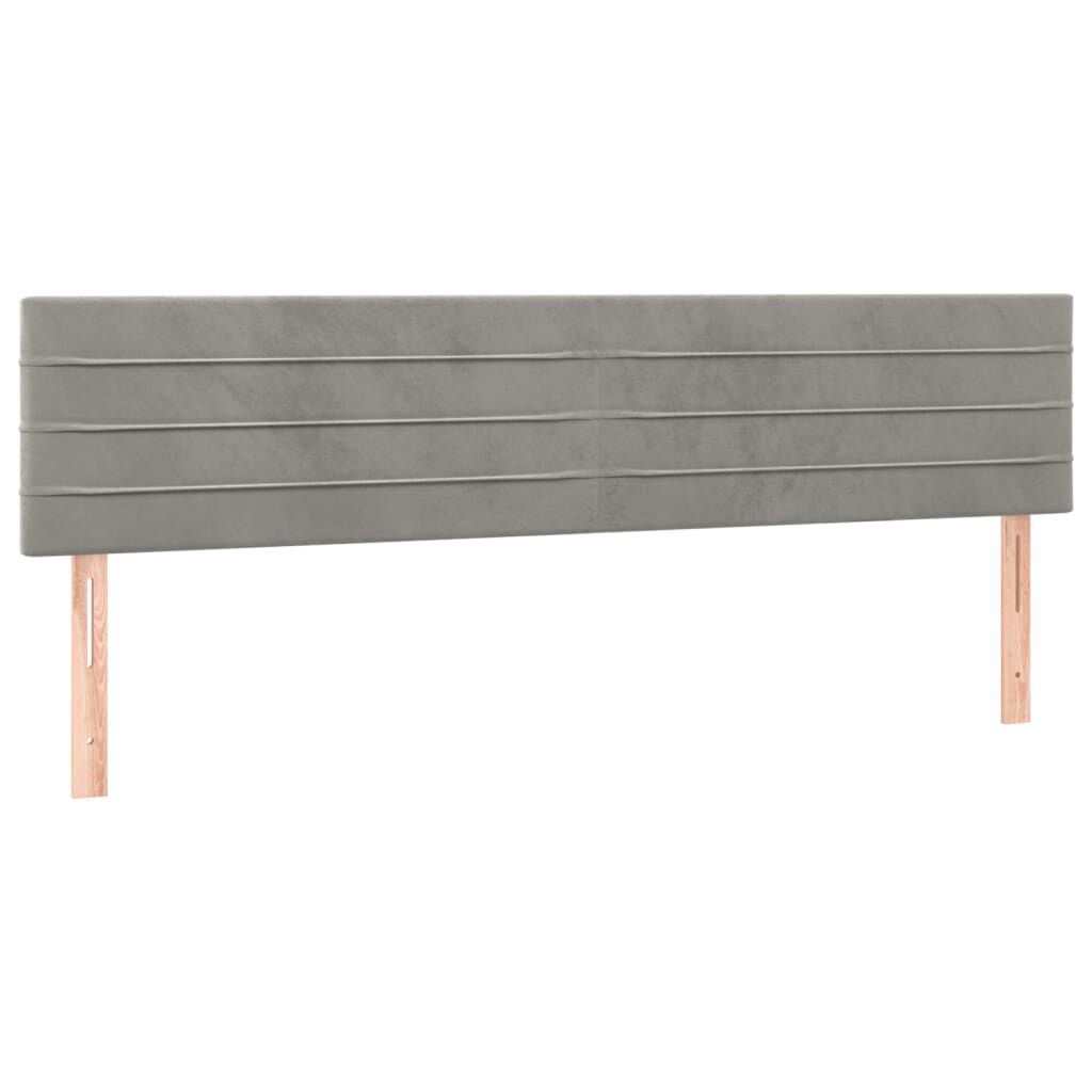 vidaXL Κεφαλάρια Κρεβατιού 2 τεμ. Αν. Γκρι 90x5x78/88 εκ. Βελούδινο
