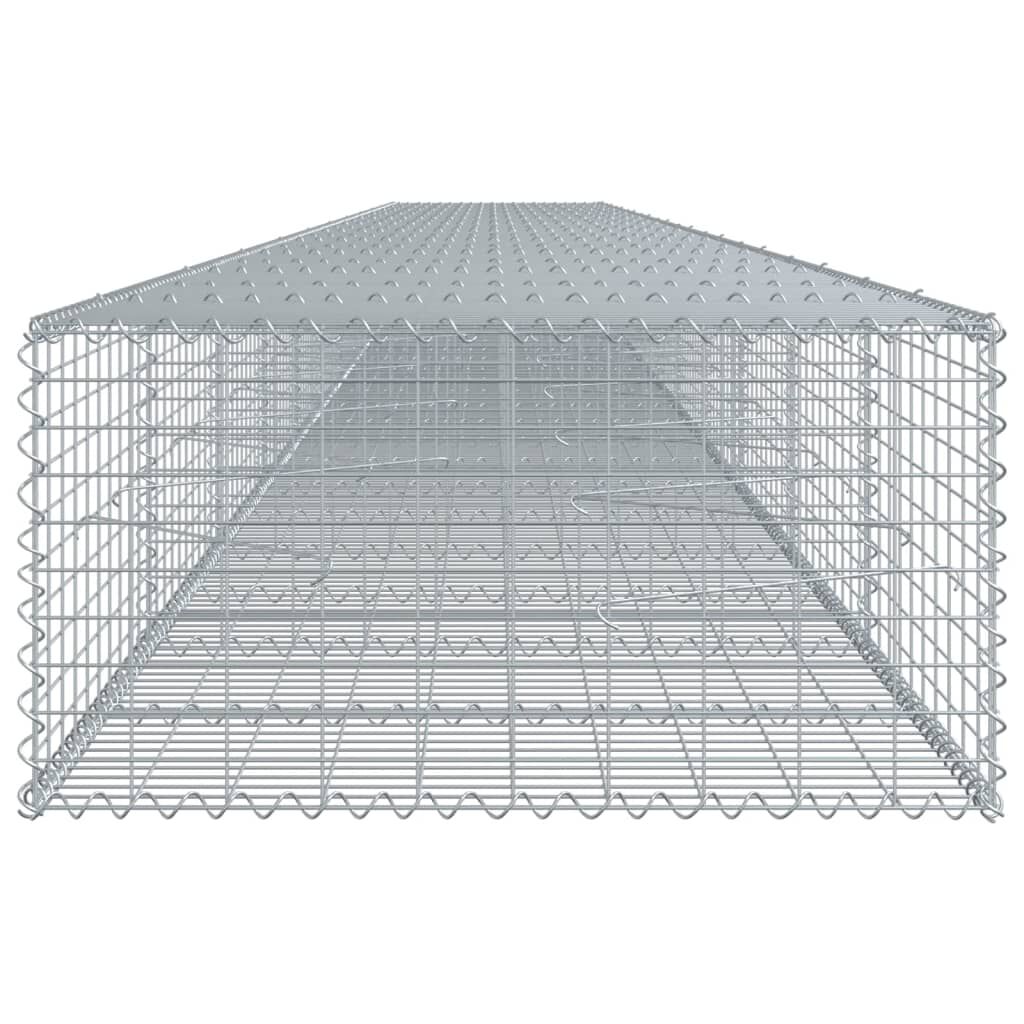 vidaXL Συρματοκιβώτιο με Κάλυμμα 1100x100x50εκ από Γαλβανισμένο Χάλυβα
