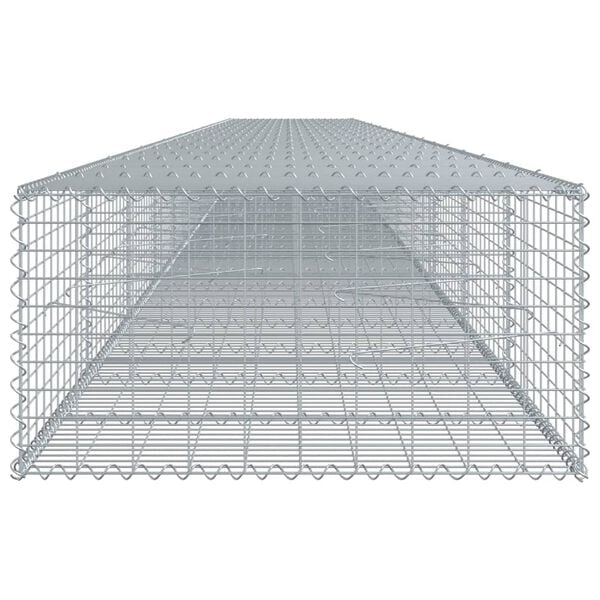 vidaXL Συρματοκιβώτιο με Κάλυμμα 1100x100x50εκ από Γαλβανισμένο Χάλυβα