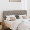 vidaXL Ταπετσαρισμένο κεφαλάρι Taupe 120 cm Στερεά ξυλεία πεύκου