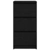 vidaXL Συρταριέρα Μαύρη βελανιδιά 37,5x35x76 εκ. Κατασκευασμένο ξύλο