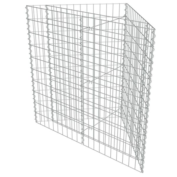 vidaXL Συρματοκιβώτιο-Γλάστρα Υπερυψωμένη 75x75x50 εκ. Γαλβ. Χάλυβας