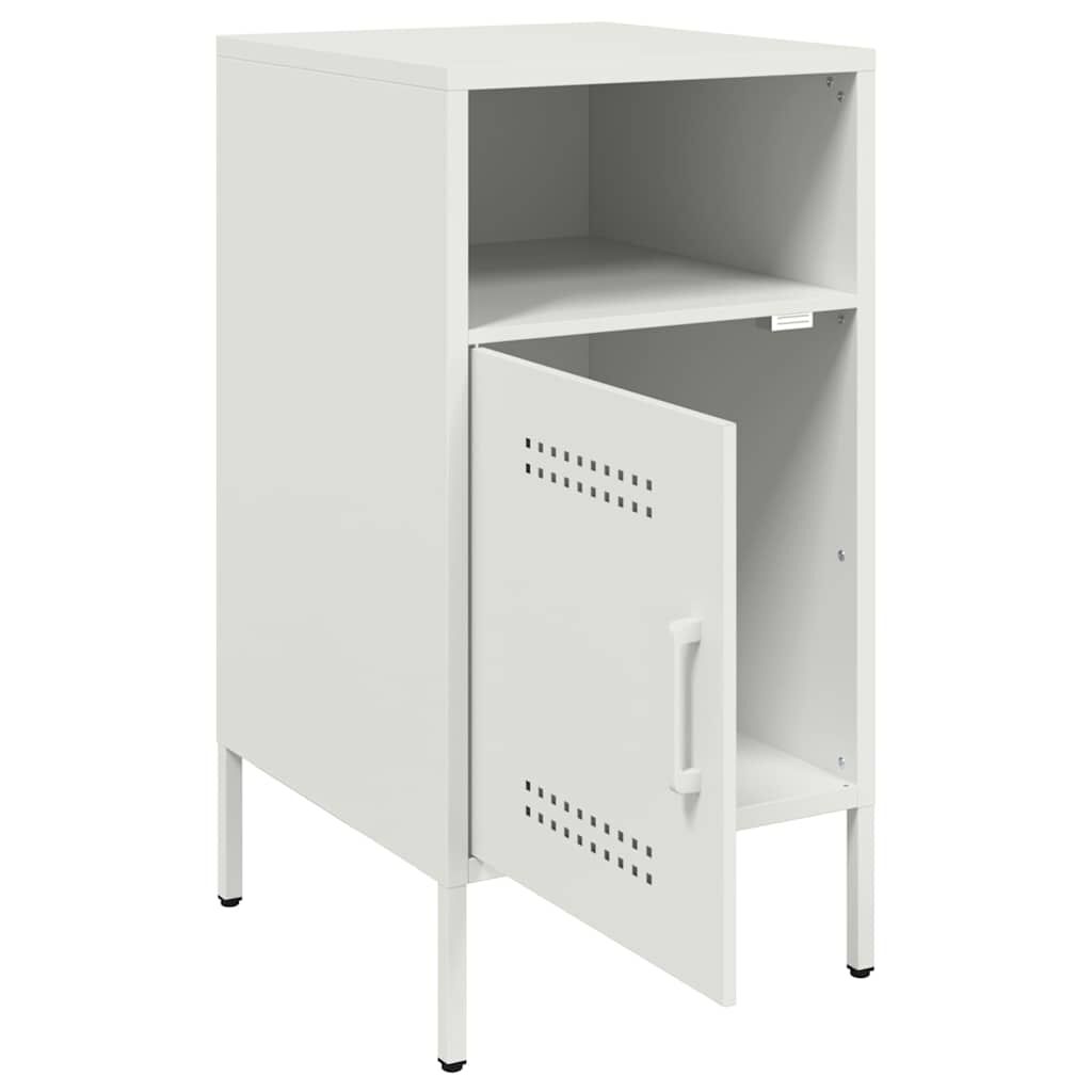 vidaXL Κομοδίνα 2 τεμ. Λευκά 36x39x68 εκ. από Χάλυβα