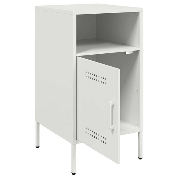 vidaXL Κομοδίνα 2 τεμ. Λευκά 36x39x68 εκ. από Χάλυβα