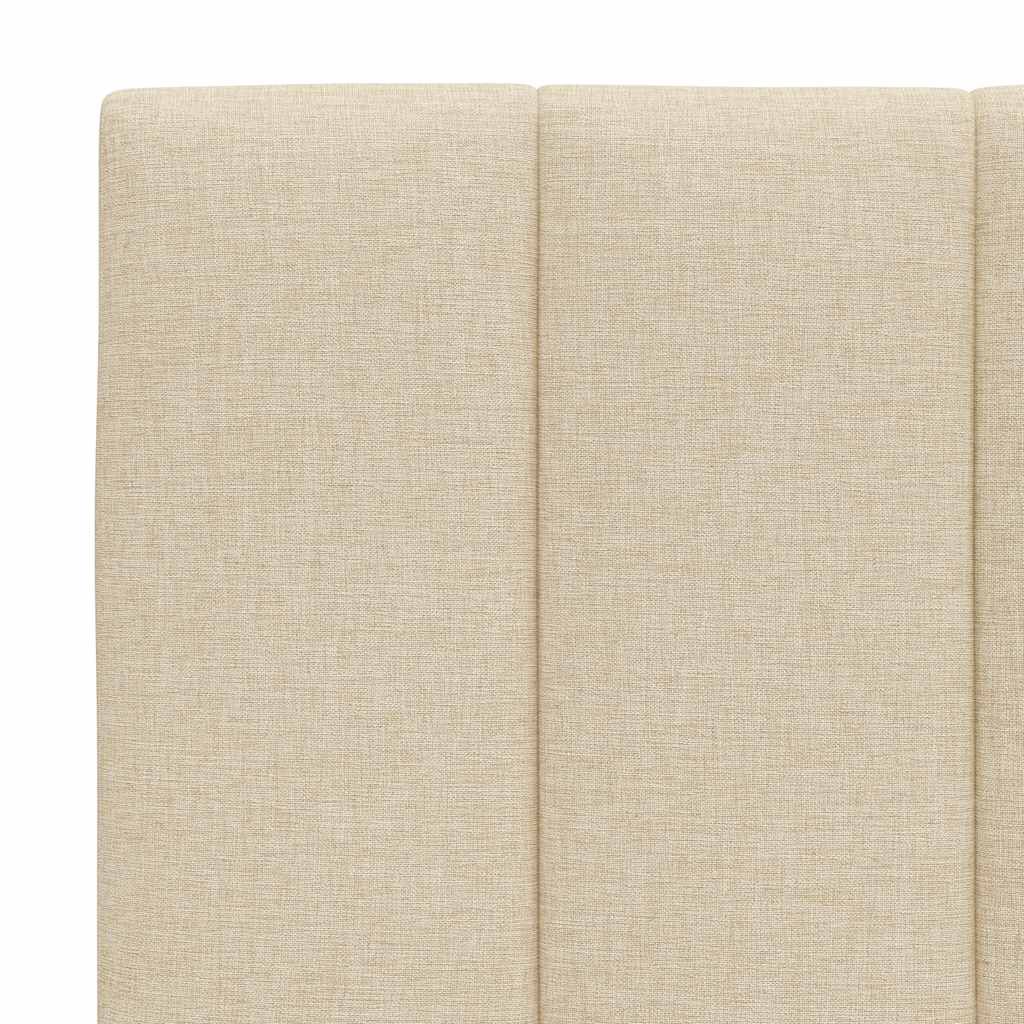 vidaXL Πλαίσιο κρεβατιού χωρίς στρώμα Κρέμα 80x200 cm Ύφασμα