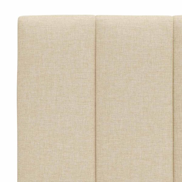 vidaXL Πλαίσιο κρεβατιού χωρίς στρώμα Κρέμα 80x200 cm Ύφασμα