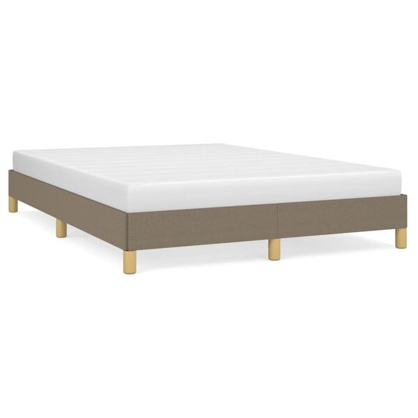 vidaXL Σκελετός Κρεβατιού Χωρίς Στρώμα Taupe 140x190 εκ. Υφασμάτινο