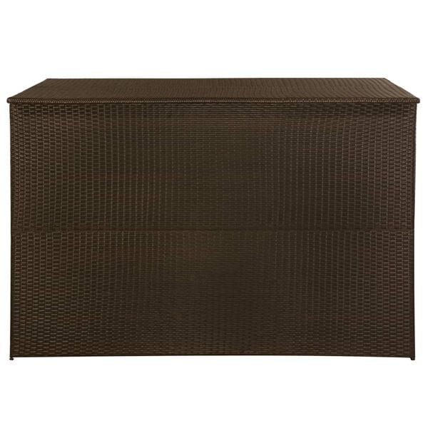vidaXL Μπαούλο Εξωτερικού Χώρου Καφέ 150x100x100 εκ. Συνθετικό Ρατάν
