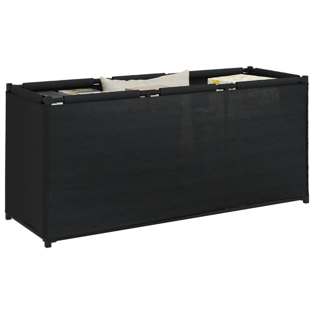 vidaXL Κουτί Αποθήκευσης Μαύρο 105 x 34,5 x 45 εκ. Υφασμάτινο