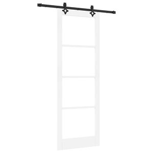 vidaXL Συρόμενη Πόρτα Άλλο Λευκό 83 x 232 εκ. Ξύλο και μέταλλο