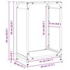 vidaXL Ράφι Καυσόξυλων 44x28x65 εκ. Χάλυβας ψυχρής έλασης