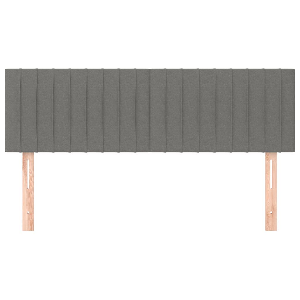 vidaXL Κεφαλάρια Κρεβατιού 2 τεμ. Σκ. Γκρι 72x5x78/88 εκ. Υφασμάτινα
