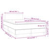 vidaXL &Kappa;&rho;&epsilon;&beta;ά&tau;&iota; Boxspring &Sigma;&tau;&rho;ώ&mu;&alpha;&LED &Kappa;&alpha;&pi;&omicron;&upsilon;&tau;&sigma;ί&nu;&omicron; 120x190 &epsilon;&kappa;. &Sigma;&upsilon;&nu;&theta;. &Delta;έ&rho;&mu;&alpha;