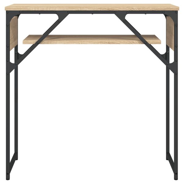 vidaXL Τραπέζι Κονσόλα με Ράφι Sonoma Δρυς 75x30x75 εκ. Επεξεργ. Ξύλο