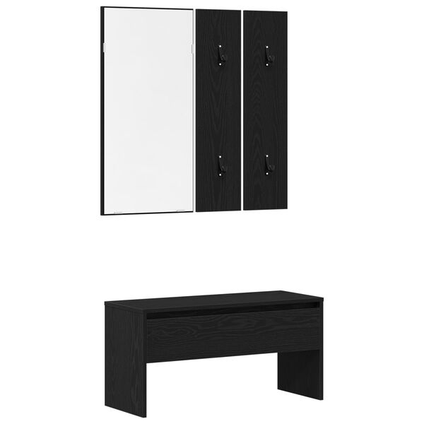 vidaXL Σετ Επίπλων Διάδρομου 4 pcs Μαύρη δρυς 80 x 30.5 x 40 εκ