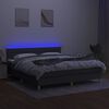 vidaXL &Kappa;&rho;&epsilon;&beta;ά&tau;&iota; Boxspring &mu;&epsilon; &Sigma;&tau;&rho;ώ&mu;&alpha; & LED &Sigma;&kappa;.&Gamma;&kappa;&rho;&iota; 160x200 &epsilon;&kappa; &Upsilon;&phi;&alpha;&sigma;&mu;ά&tau;&iota;&nu;&omicron;