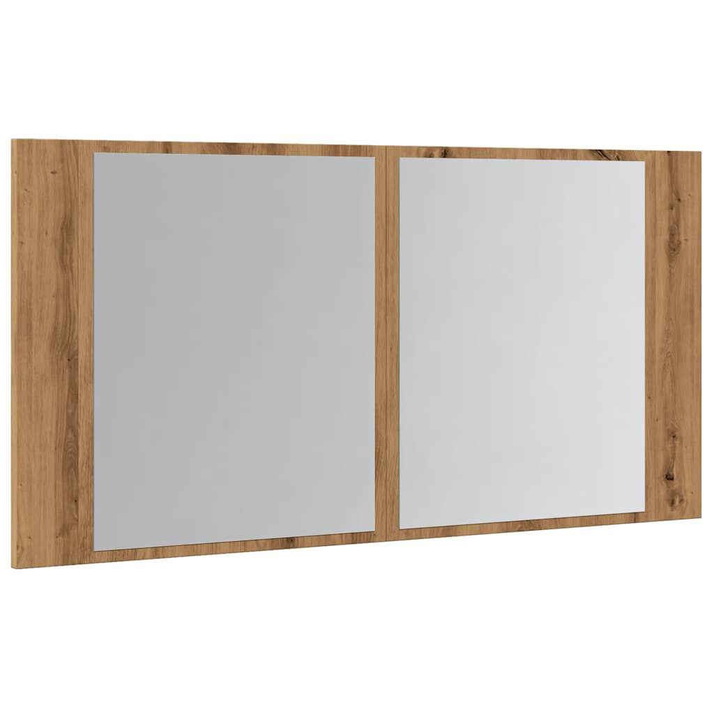 vidaXL Καθρέφτης Ντουλάπι Αρτισιανή Δρυς 90x12x45 εκ. Επεξ. Ξύλο