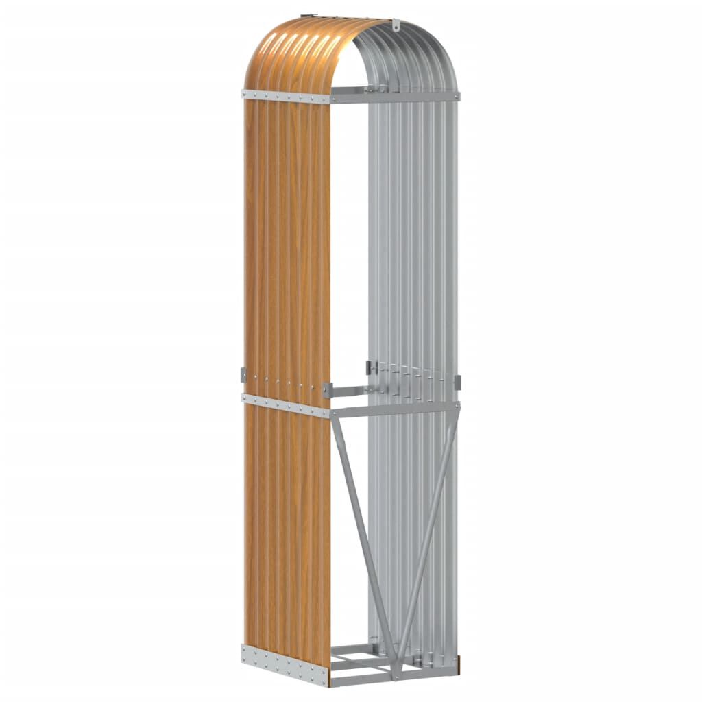 vidaXL Ξυλοθήκη Αν. Καφέ 40x45x170 εκ. από Γαλβανισμένο Ατσάλι