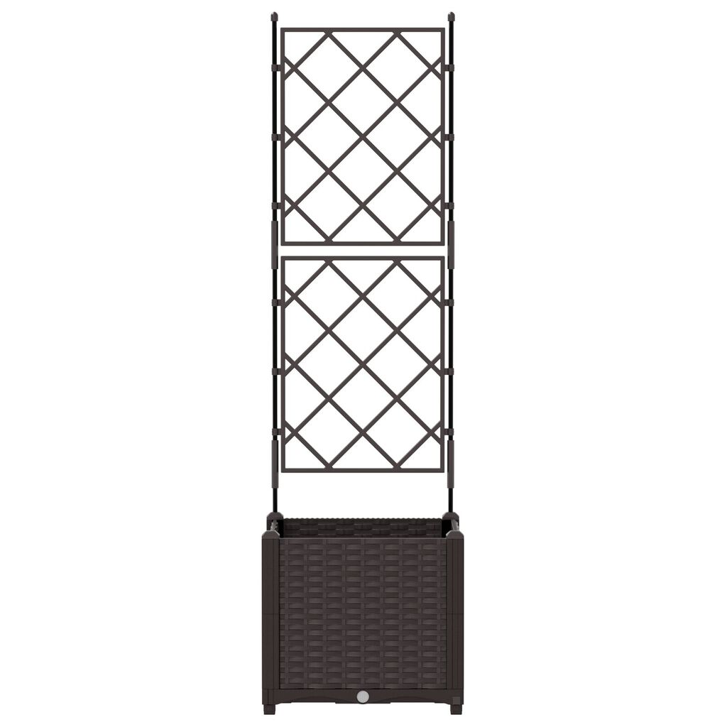 vidaXL Γλάστρα Κήπου με Πλέγμα Καφέ 40x40x143 εκ