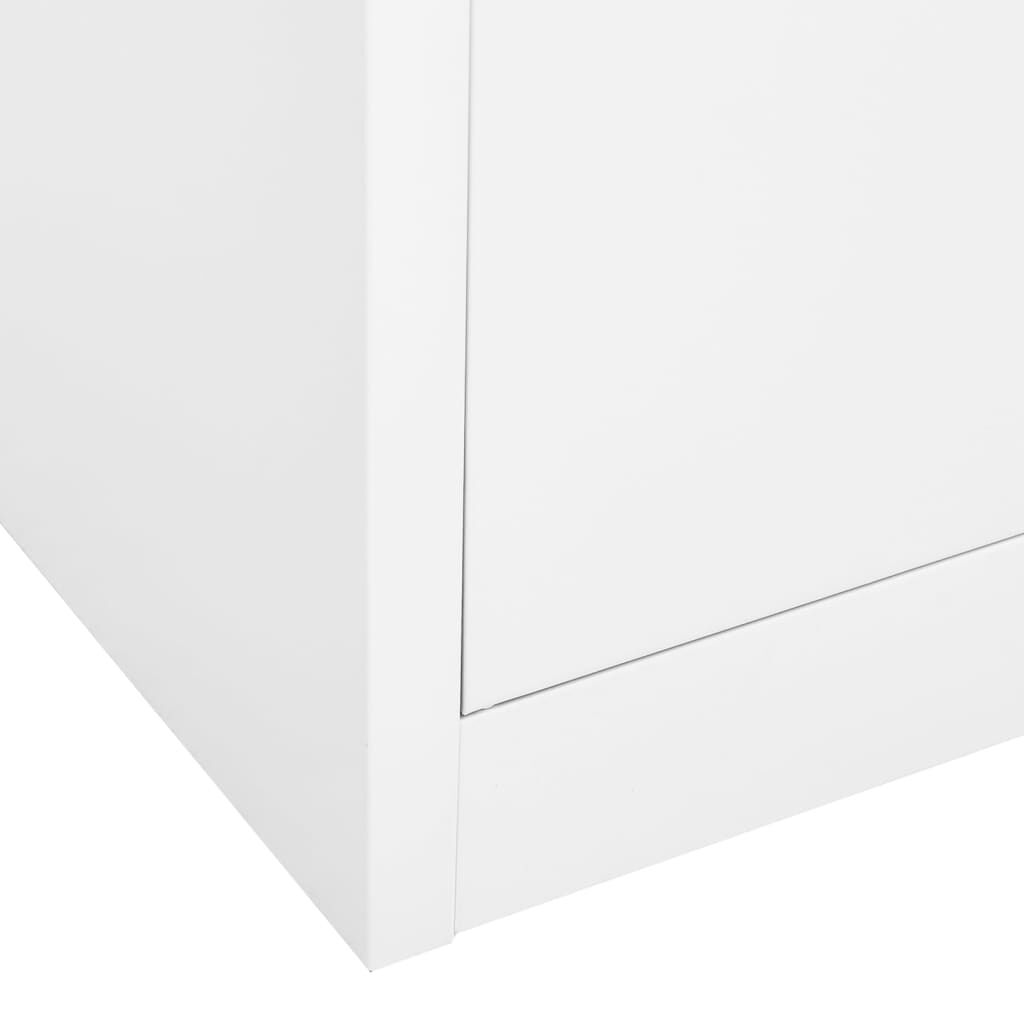 vidaXL Ντουλάπα Γραφείου Λευκή 90 x 40 x 180 εκ. Ατσάλινη