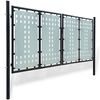 vidaXL Πόρτα Περίφραξης Μονή Μαύρη 300 x 175 εκ.