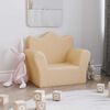 vidaXL Παιδικός καναπές Cream Soft Plush