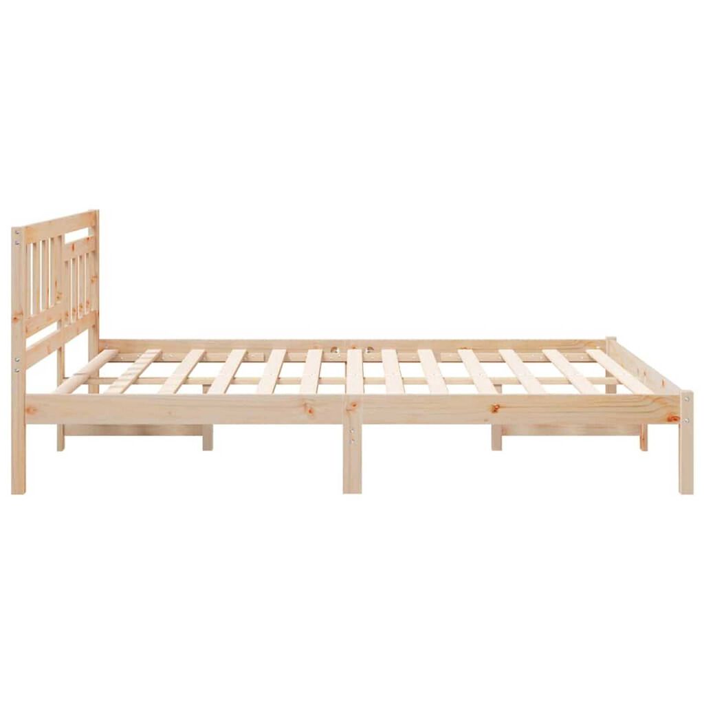vidaXL Σκελετός Κρεβατιού Καφέ 160 x 200 cm Μασίφ ξύλο πεύκου