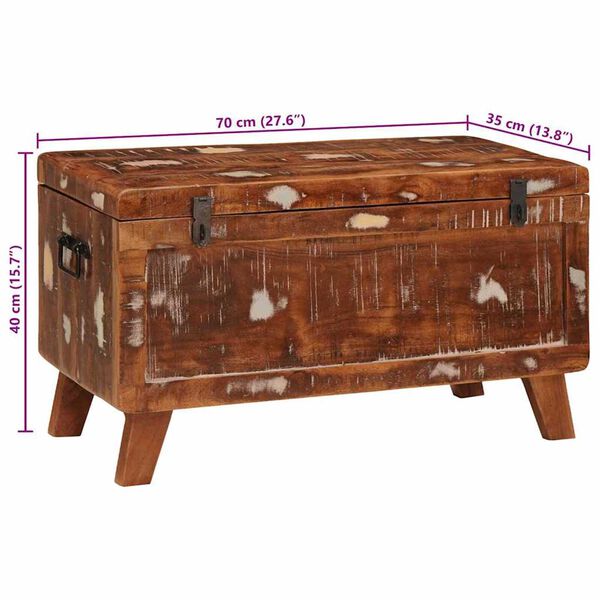vidaXL Κουτί αποθήκευσης 70 x 35 x 40 εκ. Μασίφ ανακυκλωμένο ξύλο