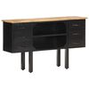 vidaXL Μπουφές 110x30x65 εκ. Μασίφ Ακατέργαστο Ξύλο Μάνγκο και Ατσάλι
