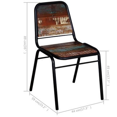 vidaXL Καρέκλες Τραπεζαρίας 6 τεμ. από Μασίφ Ανακυκλωμένο Ξύλο