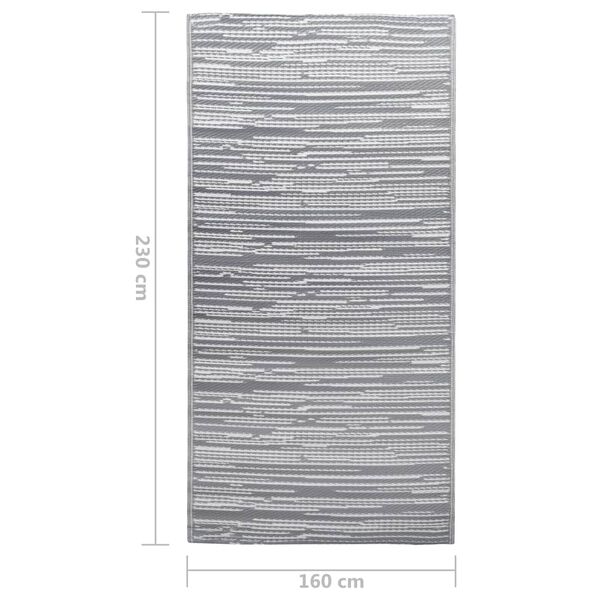 vidaXL Χαλί εξωτερικού χώρου ARAKIL Γκρι 160x230 cm PP