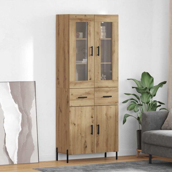 vidaXL Highboard Artisan Oak 69,5 x 34 x 180 &epsilon;&kappa;. &Epsilon;&pi;&epsilon;&xi;&epsilon;&rho;&gamma;&alpha;&sigma;&mu;έ&nu;&omicron; &xi;ύ&lambda;&omicron;