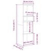 vidaXL Βιβλιοθήκη Artisan Δρυς 34x31x112 εκ. Επεξεργασμένο Ξύλο