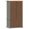 vidaXL Ντουλάπα VIGO Γκρι 90 x 55 x 170 εκ. από Μασίφ Ξύλο Πεύκου