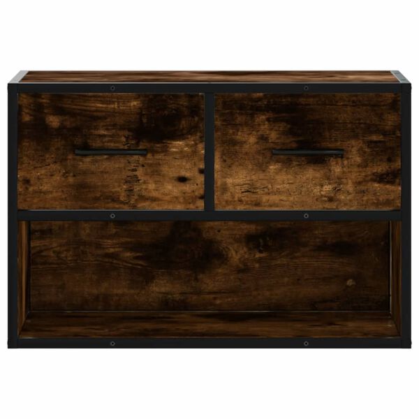 vidaXL Έπιπλο Τηλεόρασης Καπνιστή Δρυς 60x31x39,5 εκ Ξύλο/Μέταλλο