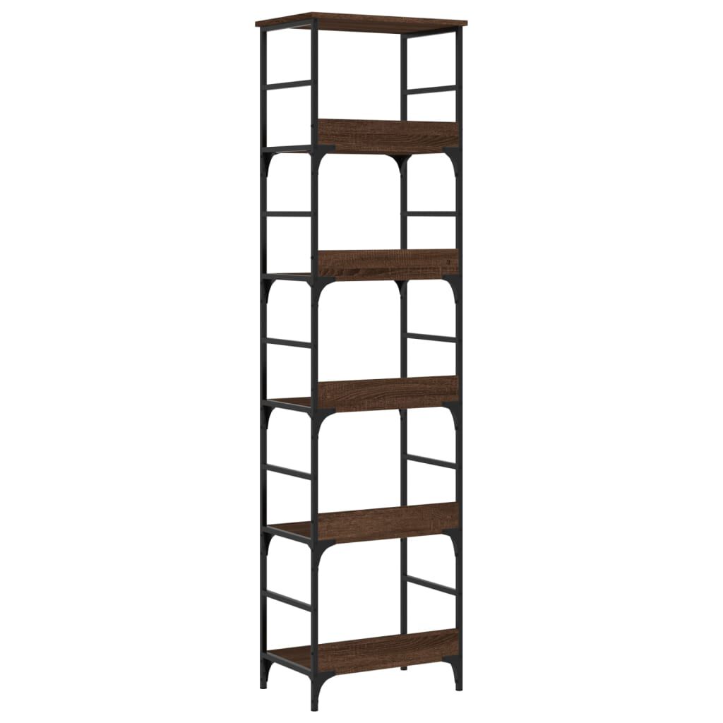 vidaXL Βιβλιοθήκη Καφέ Δρυς 50 x 33 x 188,5 εκ. Επεξεργασμένο Ξύλο