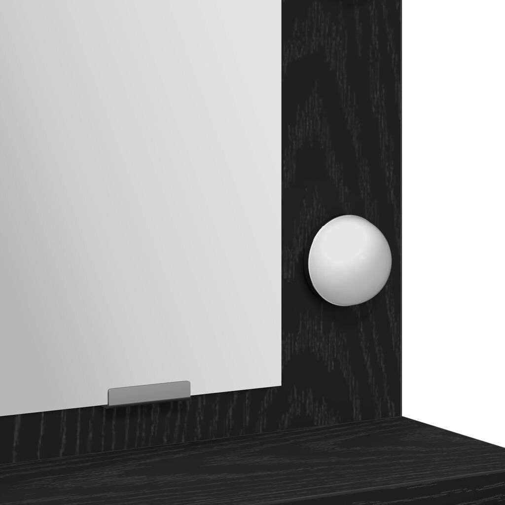 vidaXL Τουαλέτα με LED Φωτισμό Μαύρη Δρυς 50x41x135 εκ